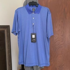 New with tags, Page and Tuttle golf polo, size large, moisture wicking material